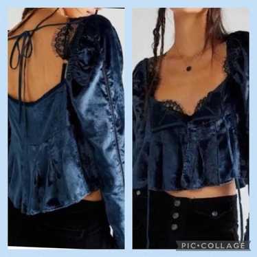 Free People NWOT Bali Heirloom crushed velvet lon… - image 1