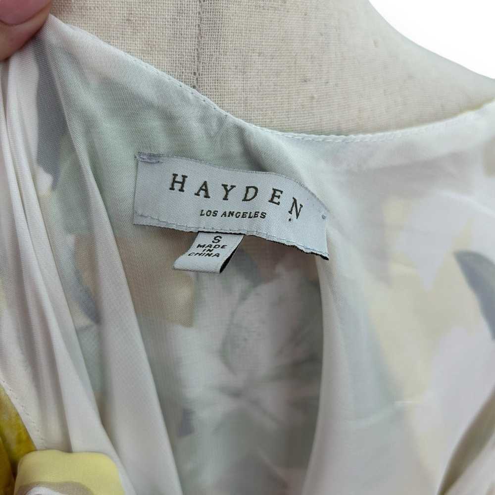 Hayden Los Angeles Yellow Floral Tiered Midi Dres… - image 11