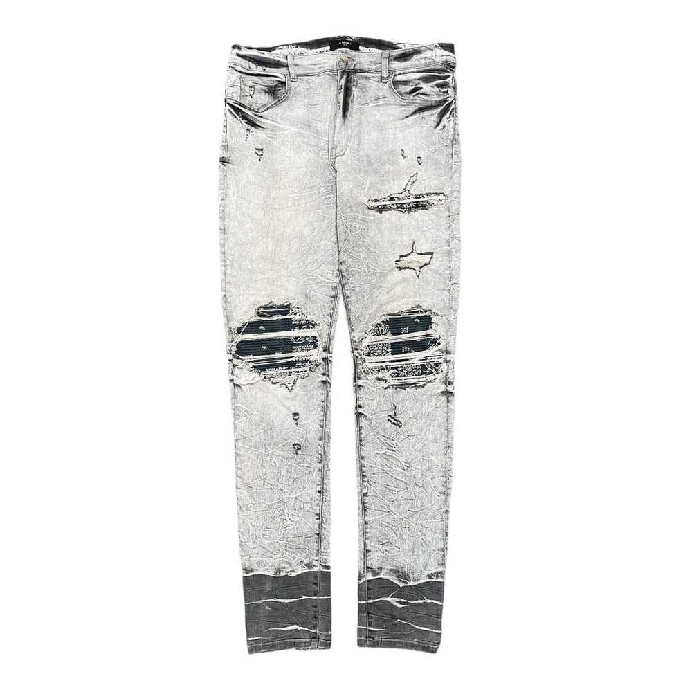 Amiri Amiri MX1 Charcoal Bandana Patch Jeans Dirt… - image 1