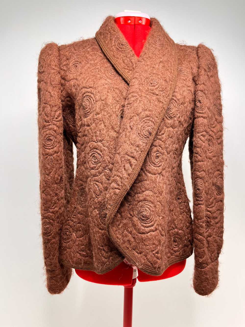 Brown Floral Coat - image 7