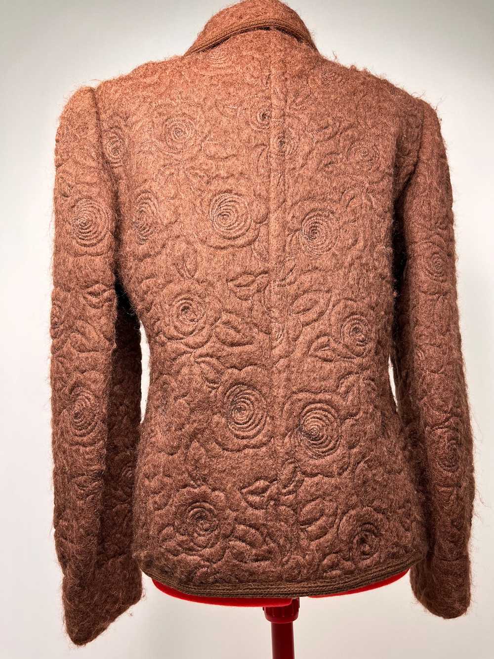 Brown Floral Coat - image 9