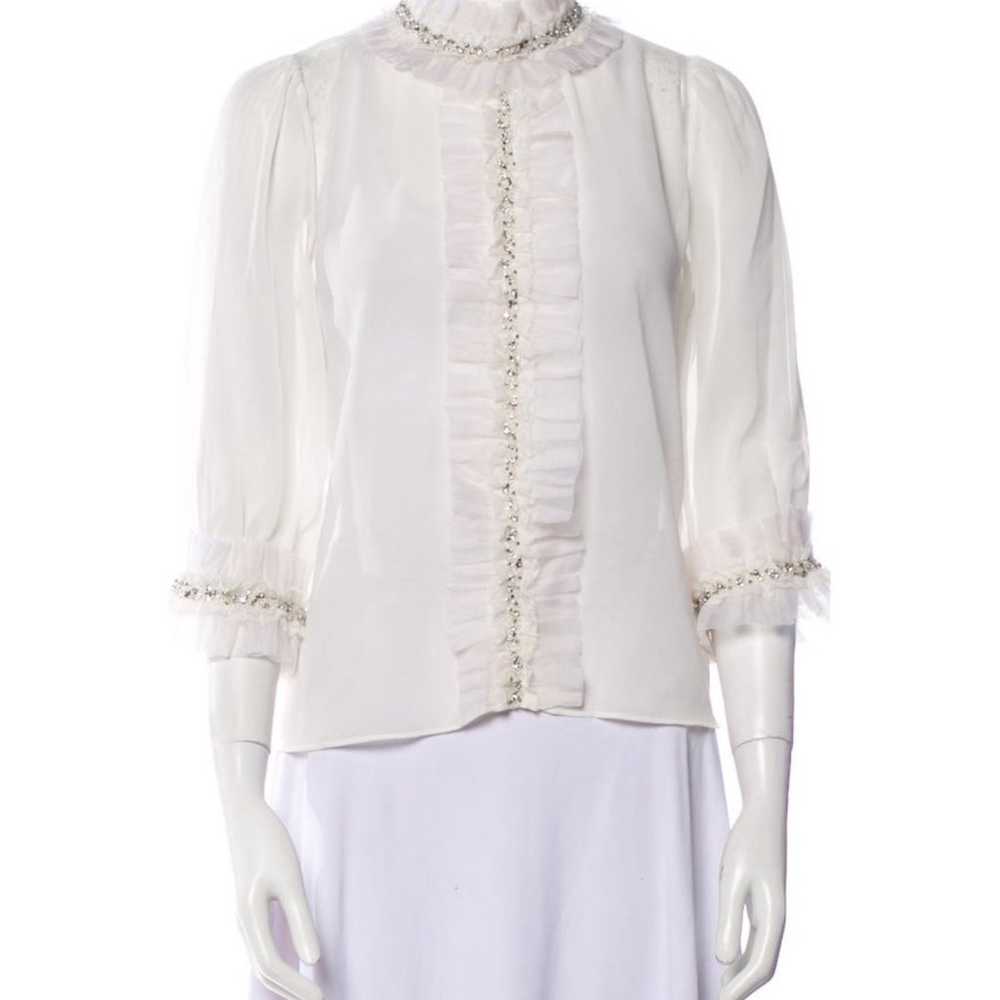 Alice + Olivia White Blouse Size S, Great conditi… - image 1