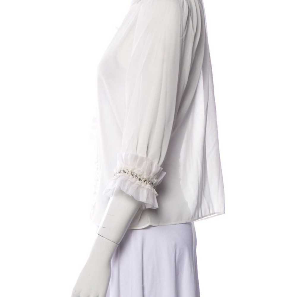 Alice + Olivia White Blouse Size S, Great conditi… - image 2