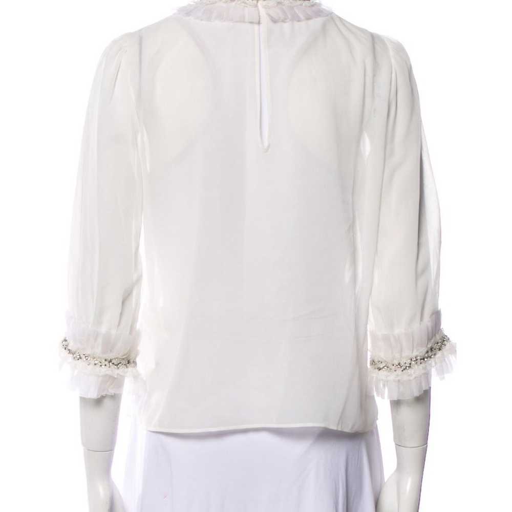 Alice + Olivia White Blouse Size S, Great conditi… - image 3