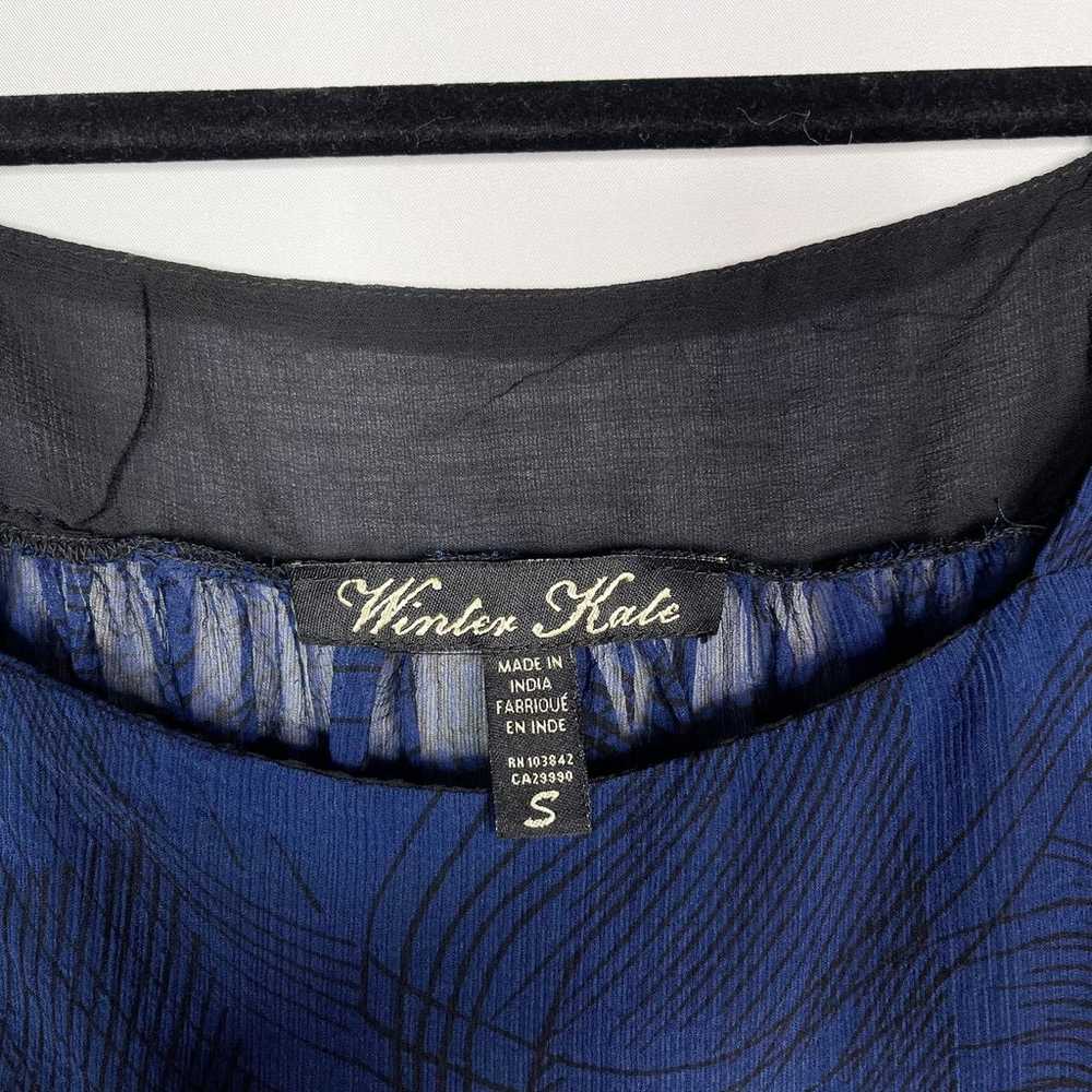 Winter Kate Small Blue Black Grace Vintage Silk S… - image 5