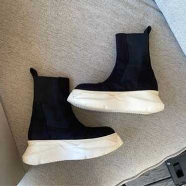 靴 Rick Owens DRKSHDW Beatle Abstract 44 DRKSHDW by Rick Owens - Beatle Abstract faux leather boots