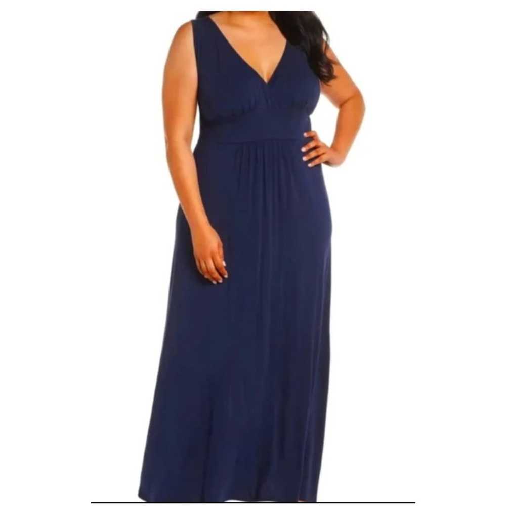 New  ~ LOVEAPELLA ~ V-neck Jersey Maxi Dress Smal… - image 1