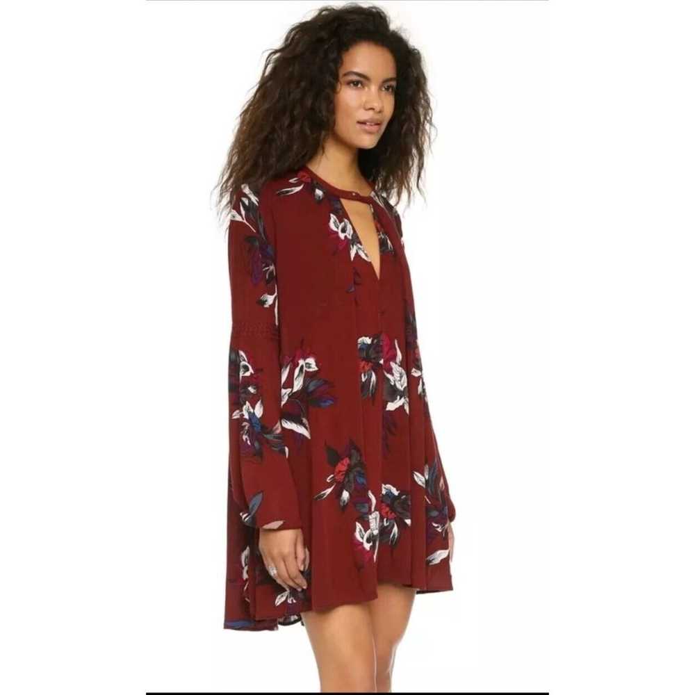 Free People Button Neck Electric Orchid Tree Swin… - image 1