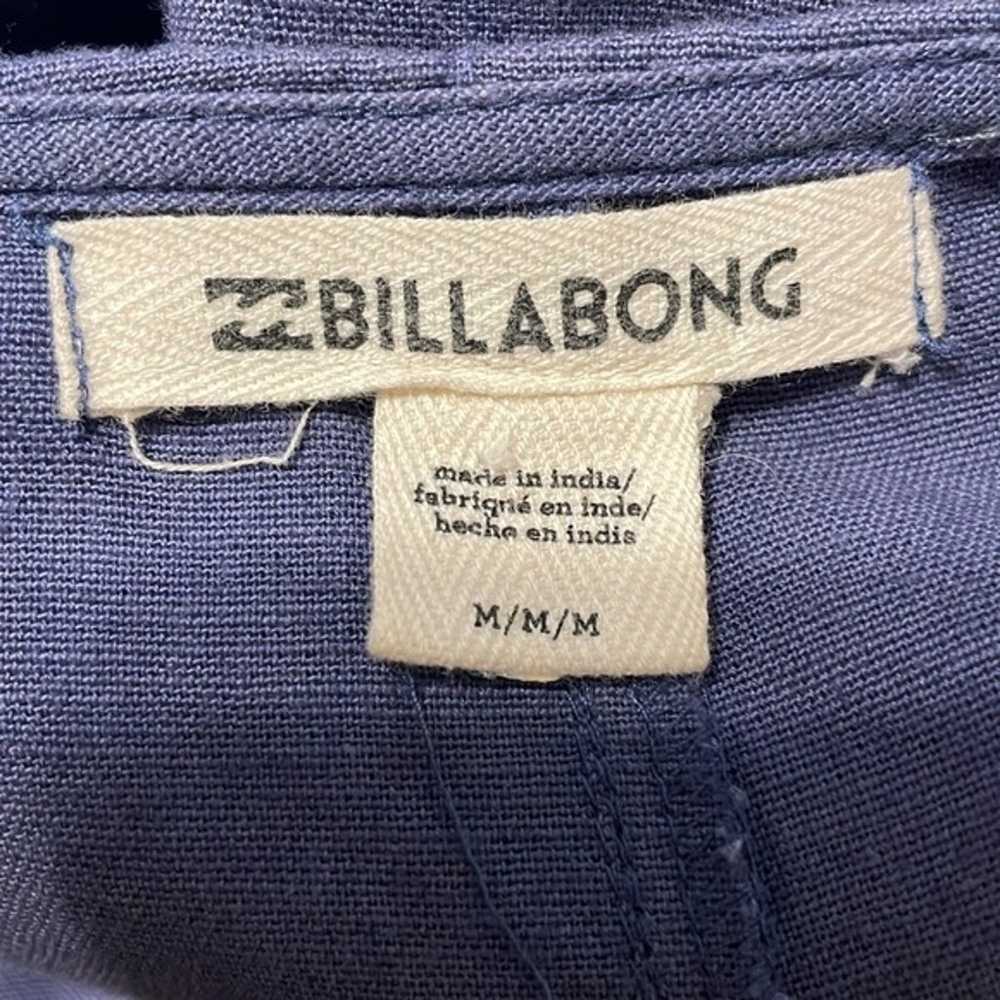 Billabong Blue Cotton Linen Front Light the Night… - image 7