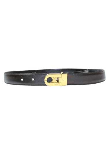 Celine Dark Brown Leather Belt