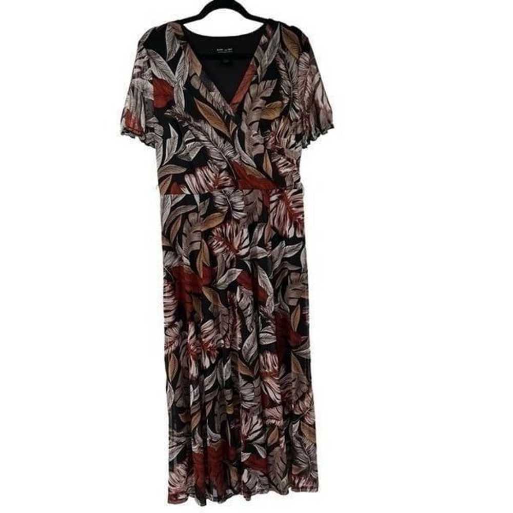 Kate and Lily Brown Earth tones Floral Midi Maxi … - image 1