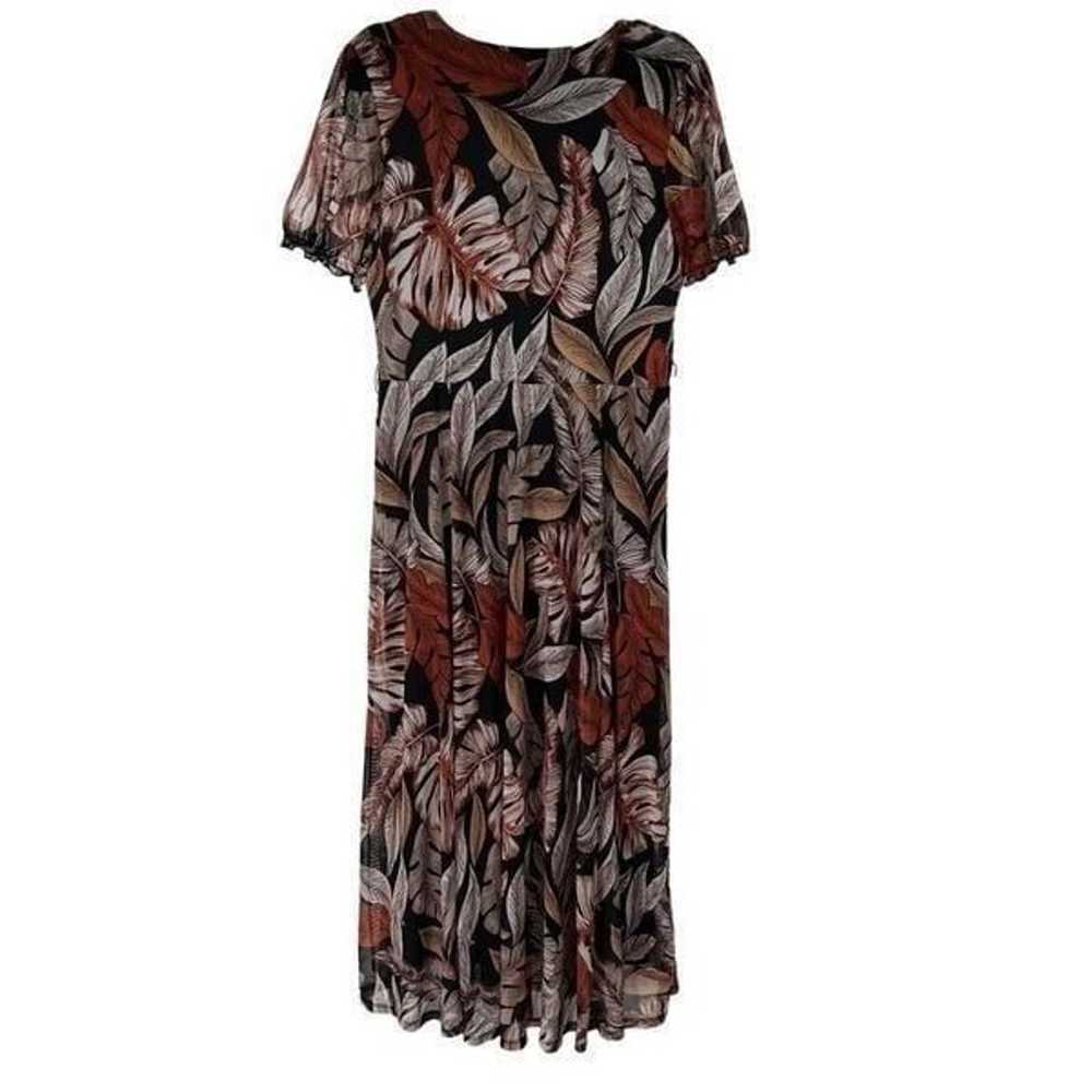 Kate and Lily Brown Earth tones Floral Midi Maxi … - image 2