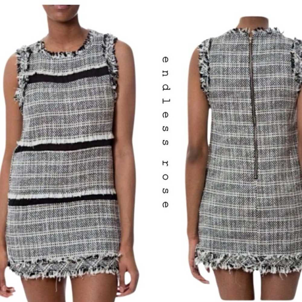 Endless Rose Metallic Tweed Sheath Dress - image 1