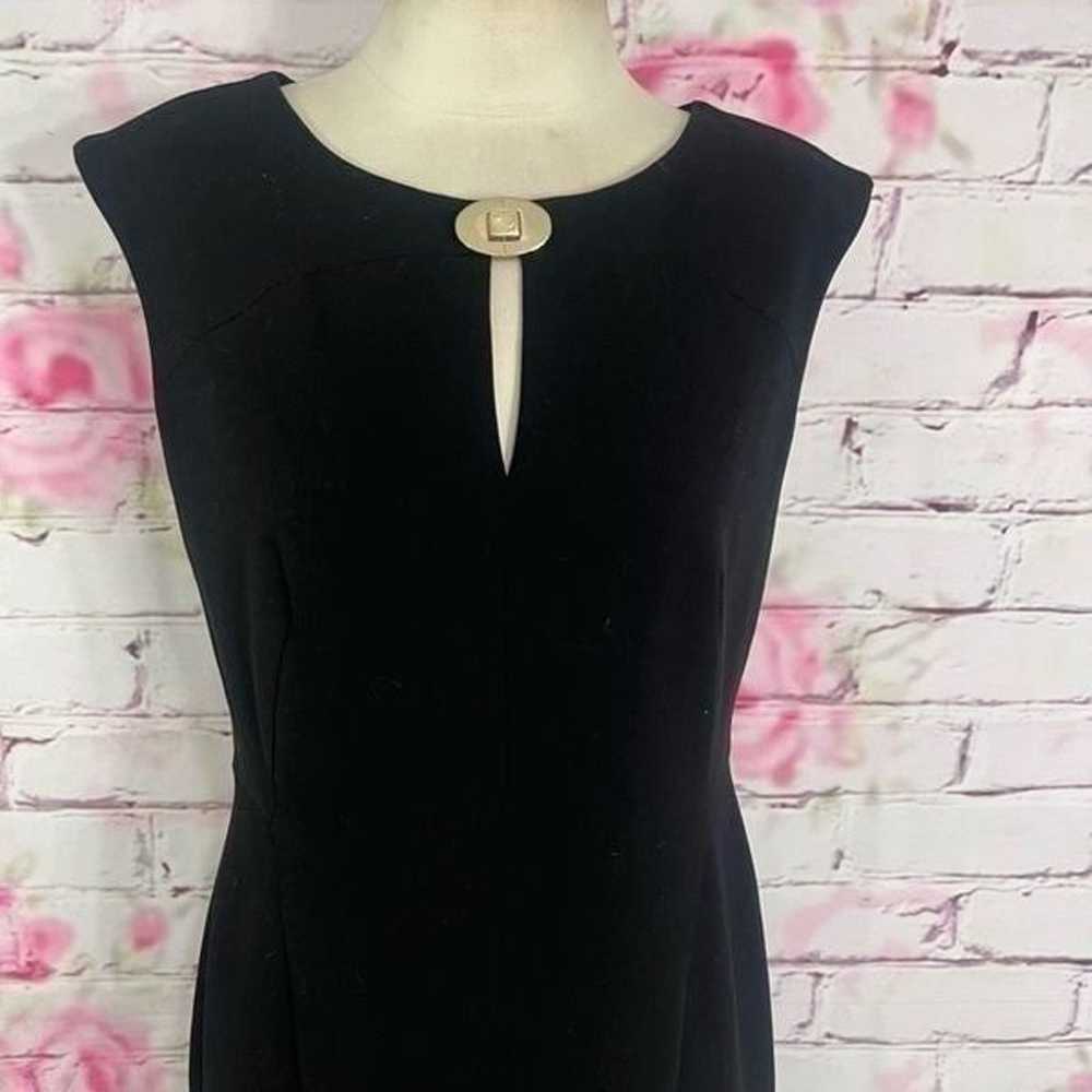 Calvin Klein sleeveless black cap sleeve sheath d… - image 2