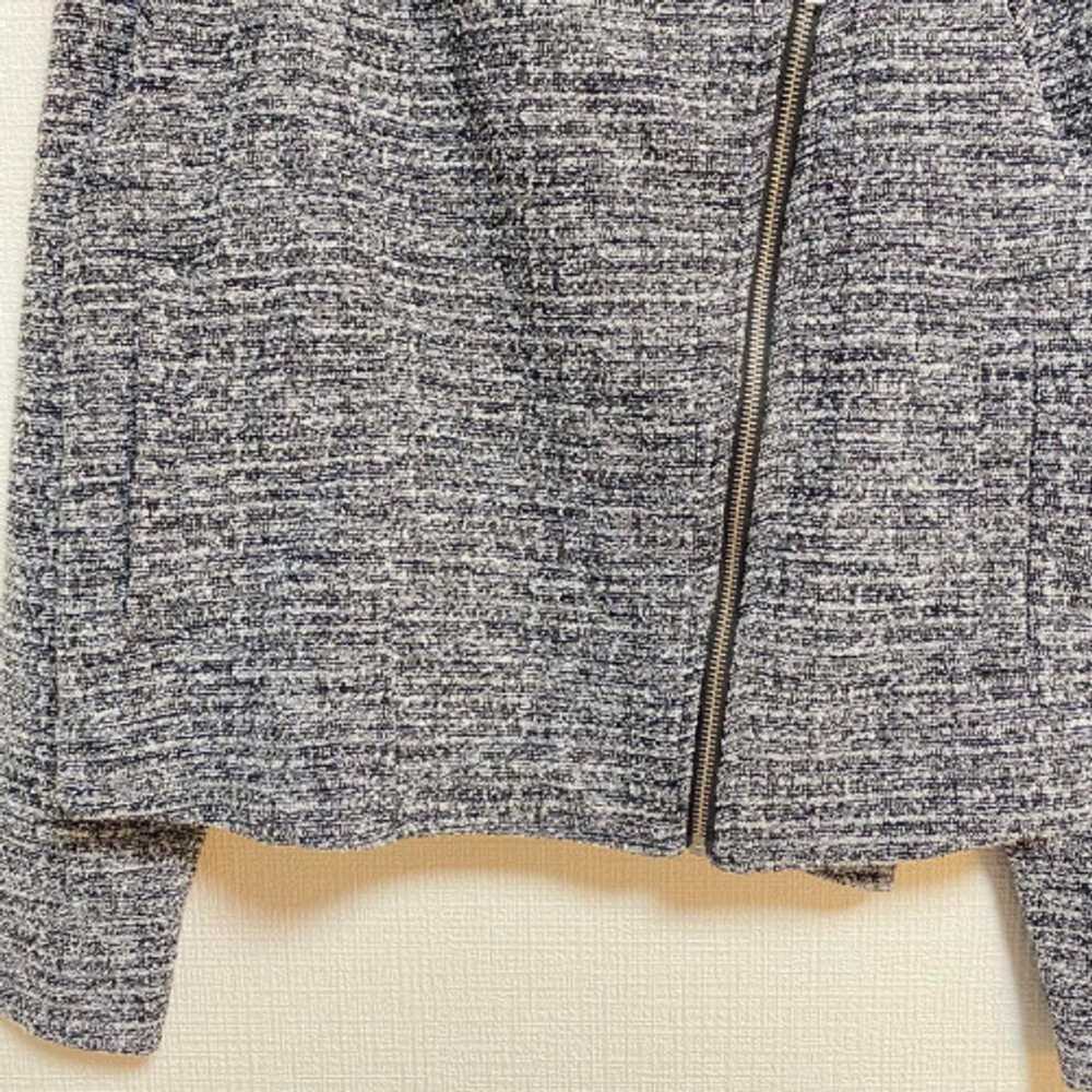 [Banana Republic] Tweed collarless jacket L Gray … - image 9