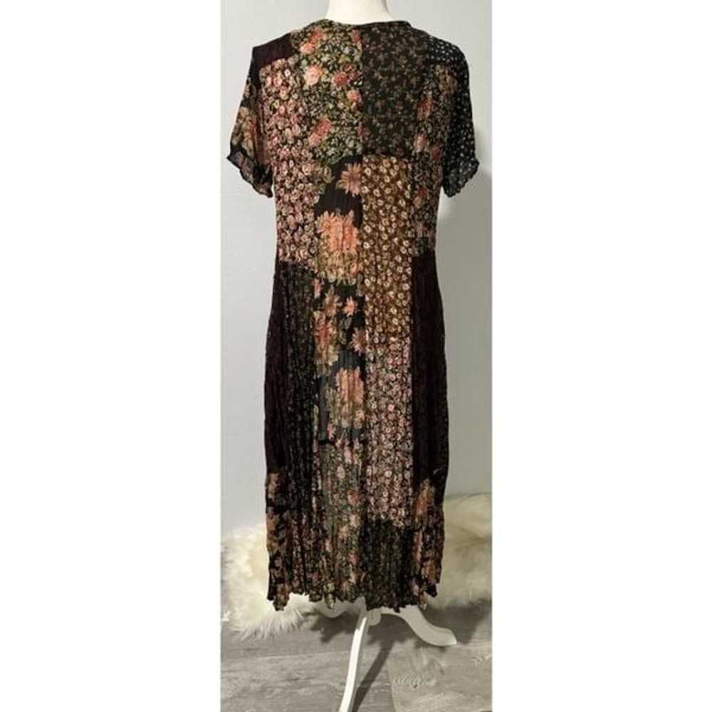 Express floral patch work dress M - image 6