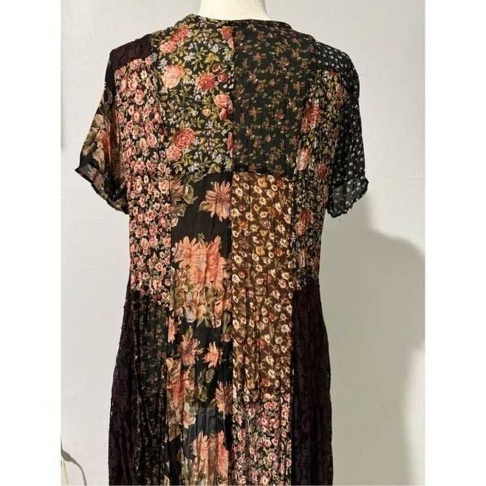 Express floral patch work dress M - image 7