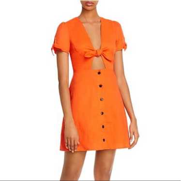 Lost and Wander Papaya Tie-Front Dress - image 1