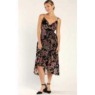 Lulu’s Magnificent Mood Black Floral Burnout Velv… - image 1