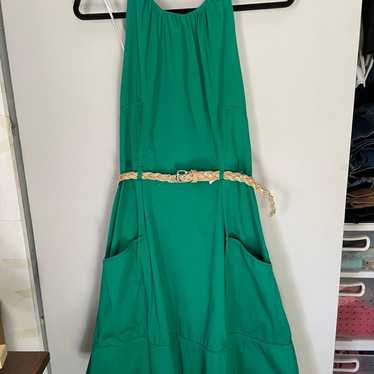 Womens Green Halter Dress - image 1