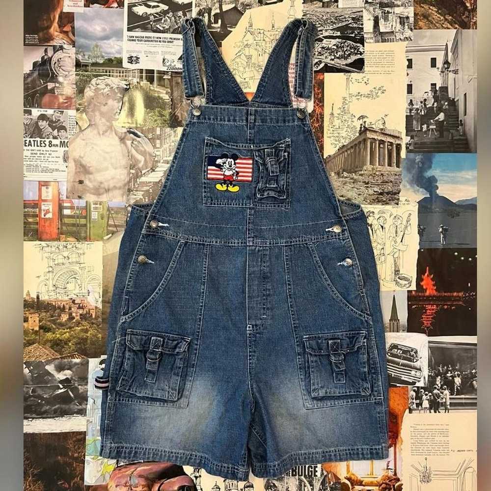 Mickey mouse vintage denim overalls - image 1