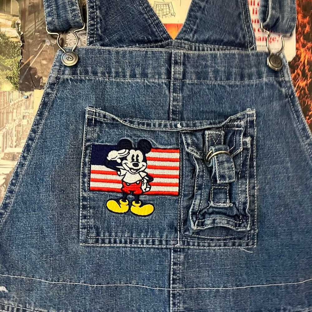 Mickey mouse vintage denim overalls - image 3