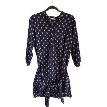 Ulla Johnson Dress 6 Blue Navy Women's Tie Front … - image 1