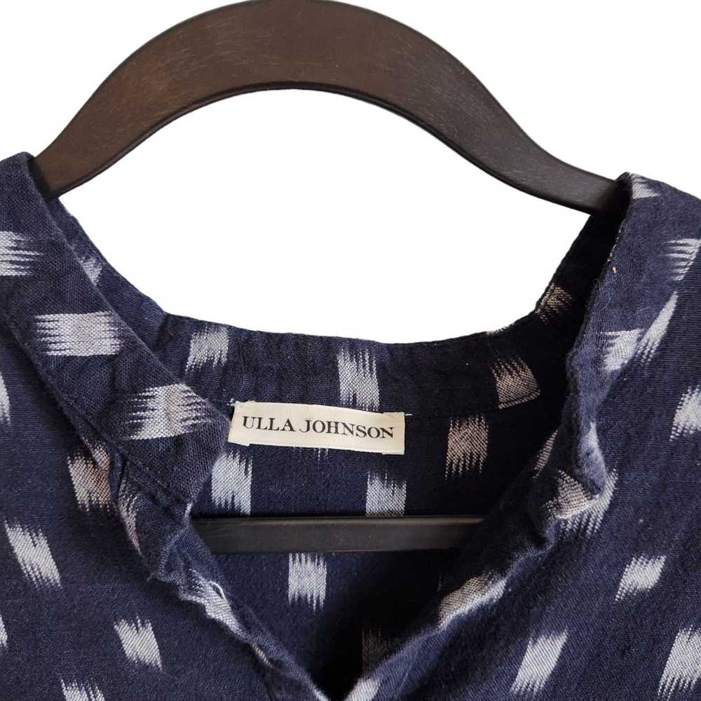 Ulla Johnson Dress 6 Blue Navy Women's Tie Front … - image 3