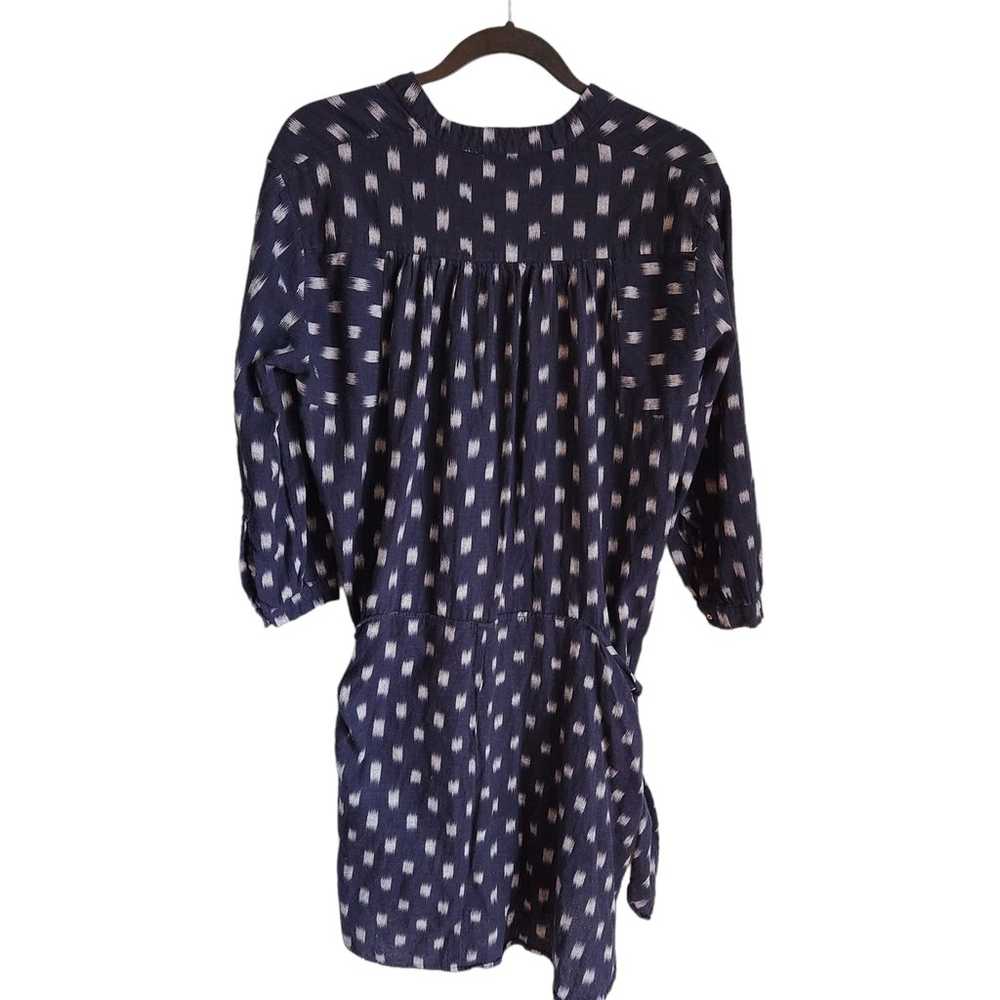 Ulla Johnson Dress 6 Blue Navy Women's Tie Front … - image 8