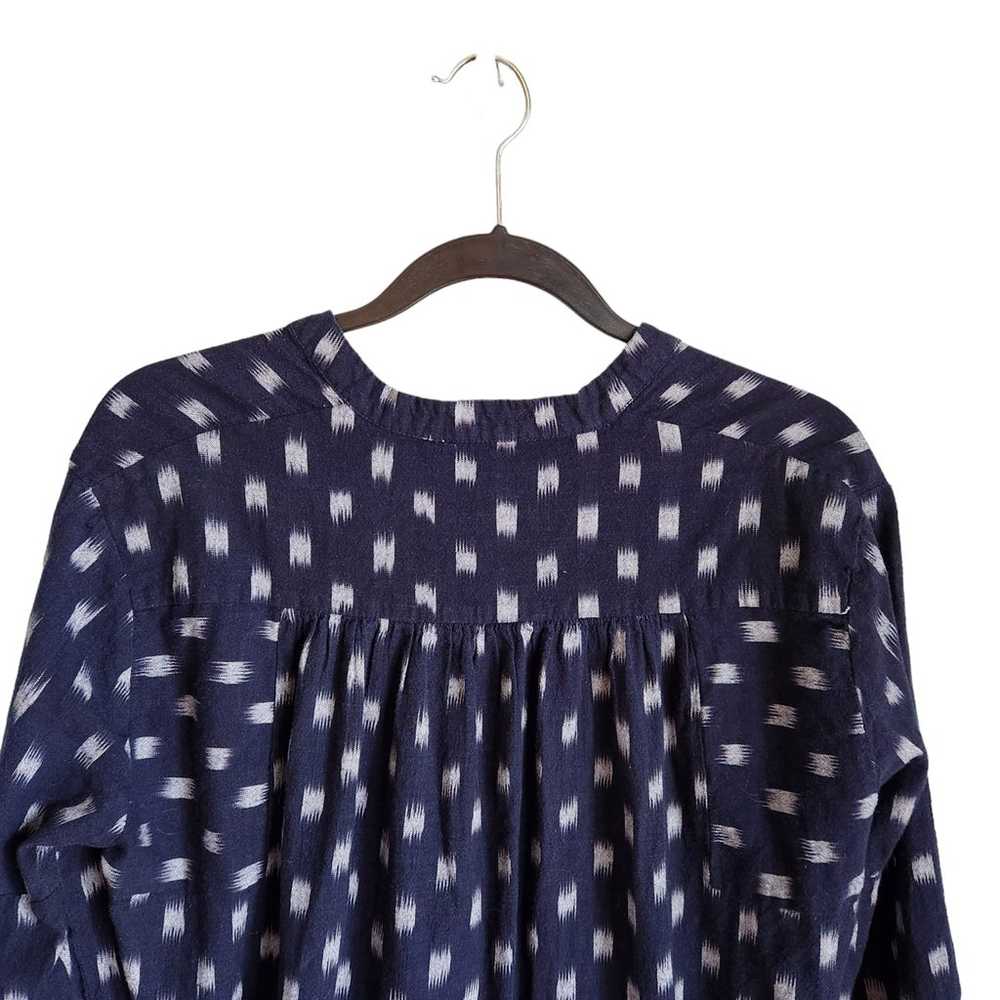 Ulla Johnson Dress 6 Blue Navy Women's Tie Front … - image 9