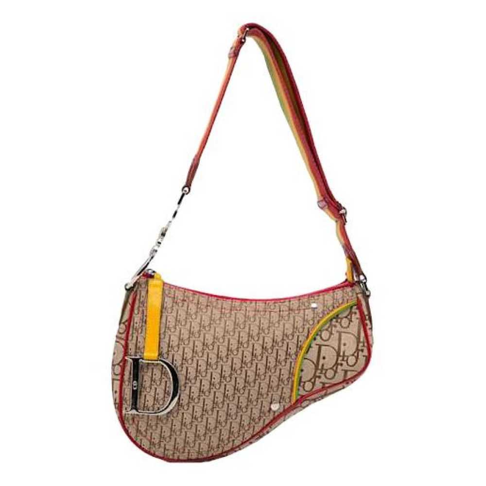 Dior Saddle Vintage Zip cloth handbag - image 1