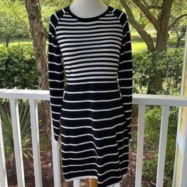 Trina Turk Merino Wool Striped Dress - image 1