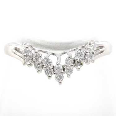 Other Other PT900 Platinum Diamond Ring 14.5 Meta… - image 1