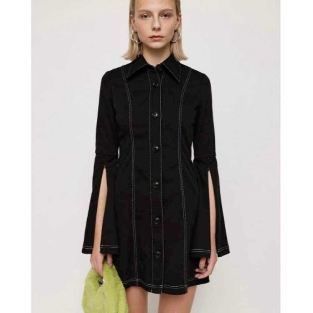 FLARE SLEEVE S/OP Flare Sleeve Mini Dress [SLY] - image 2