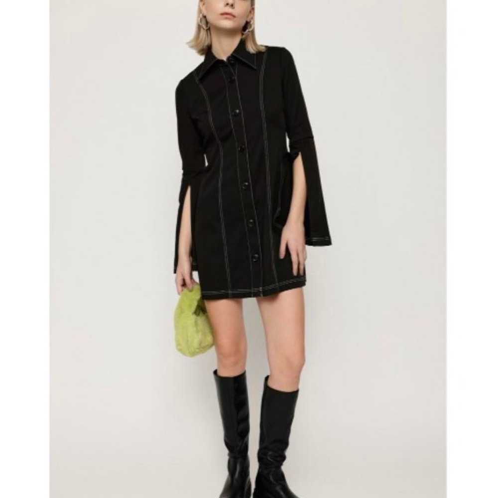 FLARE SLEEVE S/OP Flare Sleeve Mini Dress [SLY] - image 3