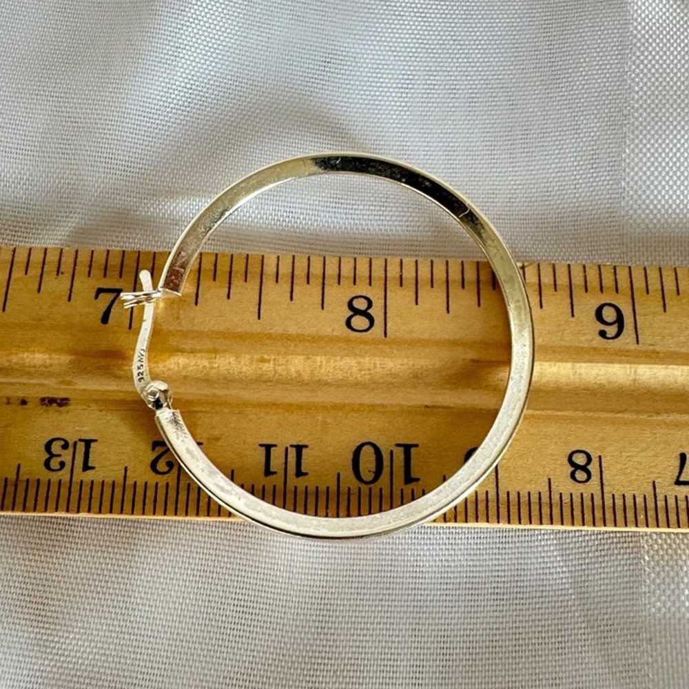 VTG Solid Sterling Silver 925 Minimalist Hoop Ear… - image 7