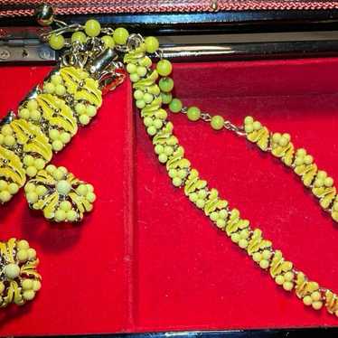 Stunning Vintage Yellow 3 Piece Jewelry Set - image 1