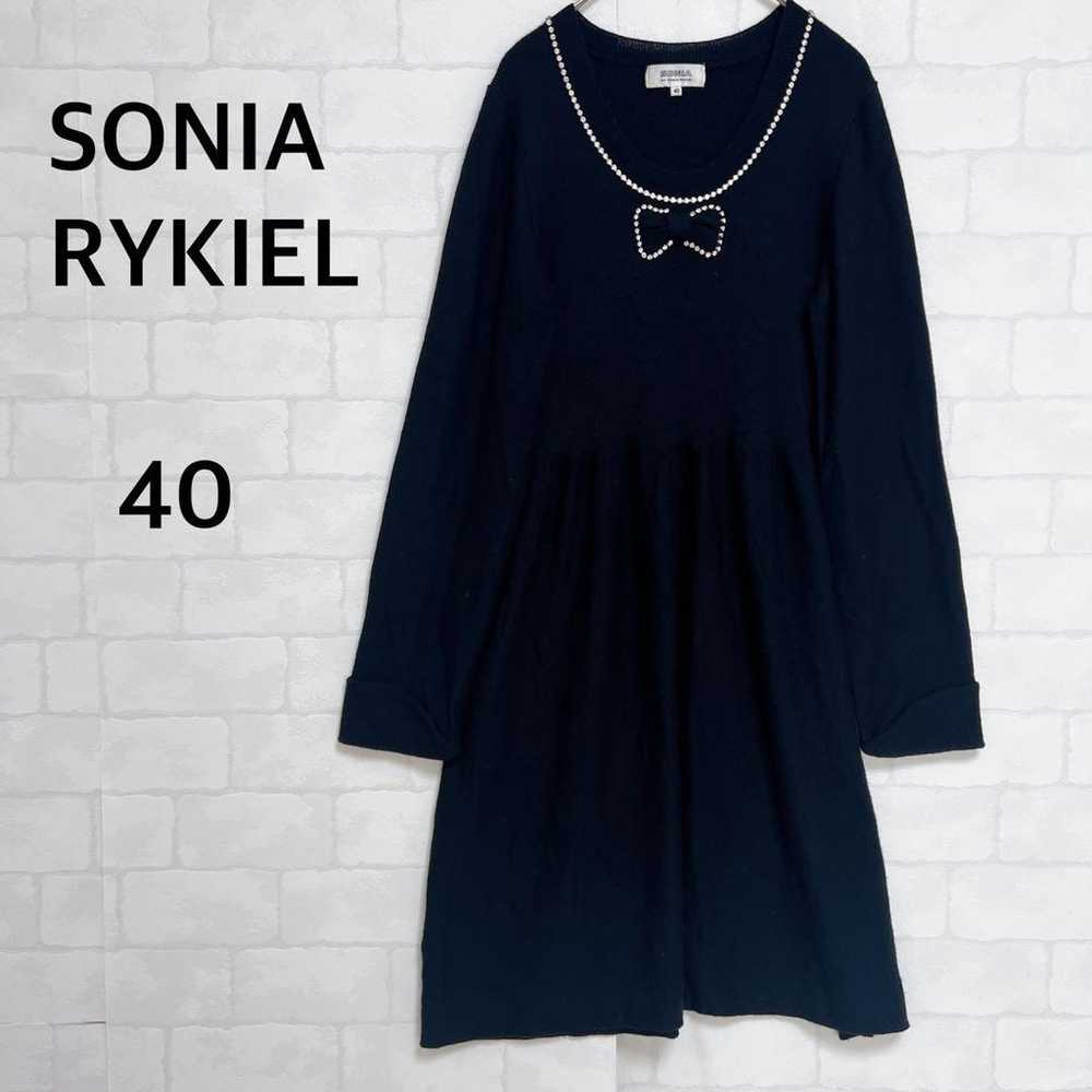 Sonia Rykiel Bijou-embellished Knit One-piece Dre… - image 1