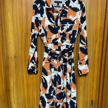 BANANA REPUBLIC dress Size 4 Orange Navy