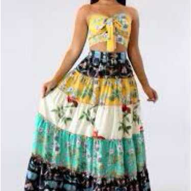 L’ Atiste By Amy Gorgeous Tiered Boho Hippie Maxi… - image 1