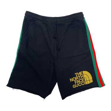 Gucci x The North Face Web Print Cotton Shorts Bl… - image 1