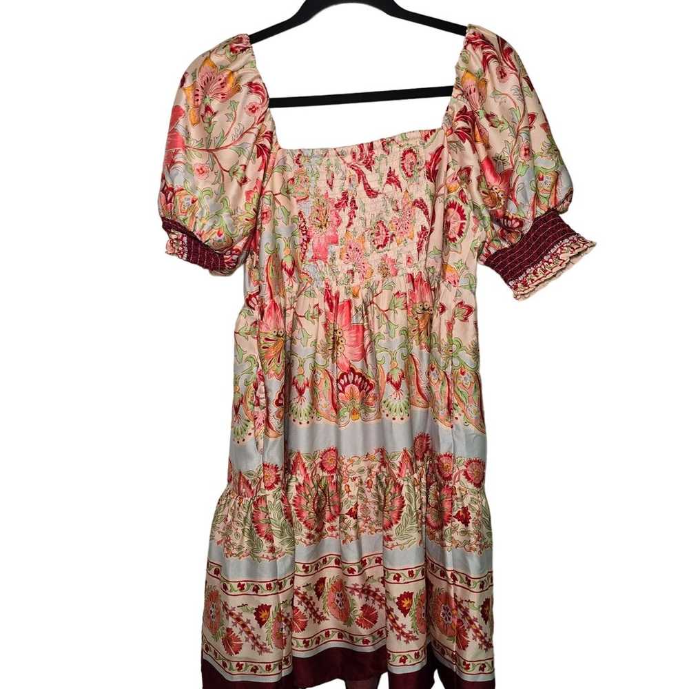 Joy Joy Farm Rio Style Mini Dress Floral Pockets … - image 2