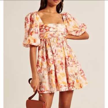 Abercrombie Emerson Poplin Floral Puff Sleeve Mini