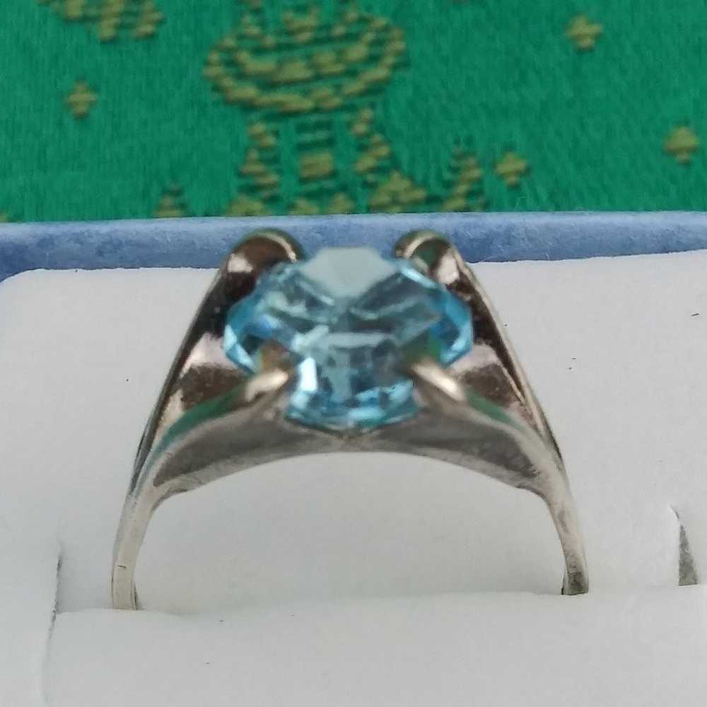 Joseph Esposito ESPO Sterling & Blue Topaz Vintag… - image 2