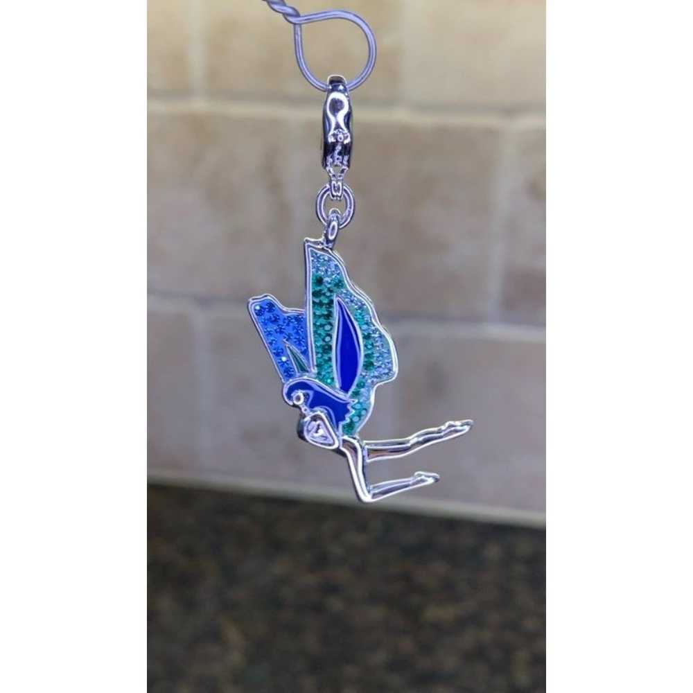 Vintage Swarovski Crystal Fairy Charm Pendant - E… - image 4