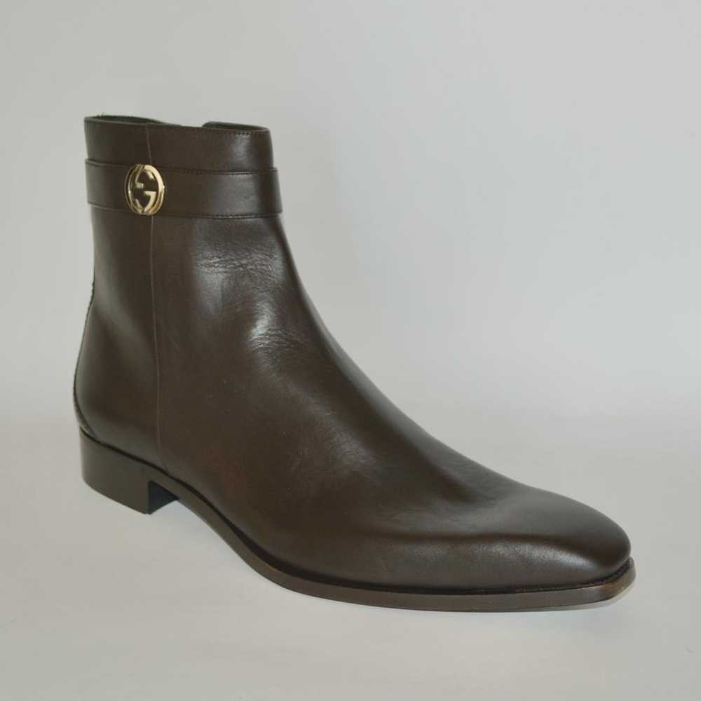 Gucci Leather boots - image 3