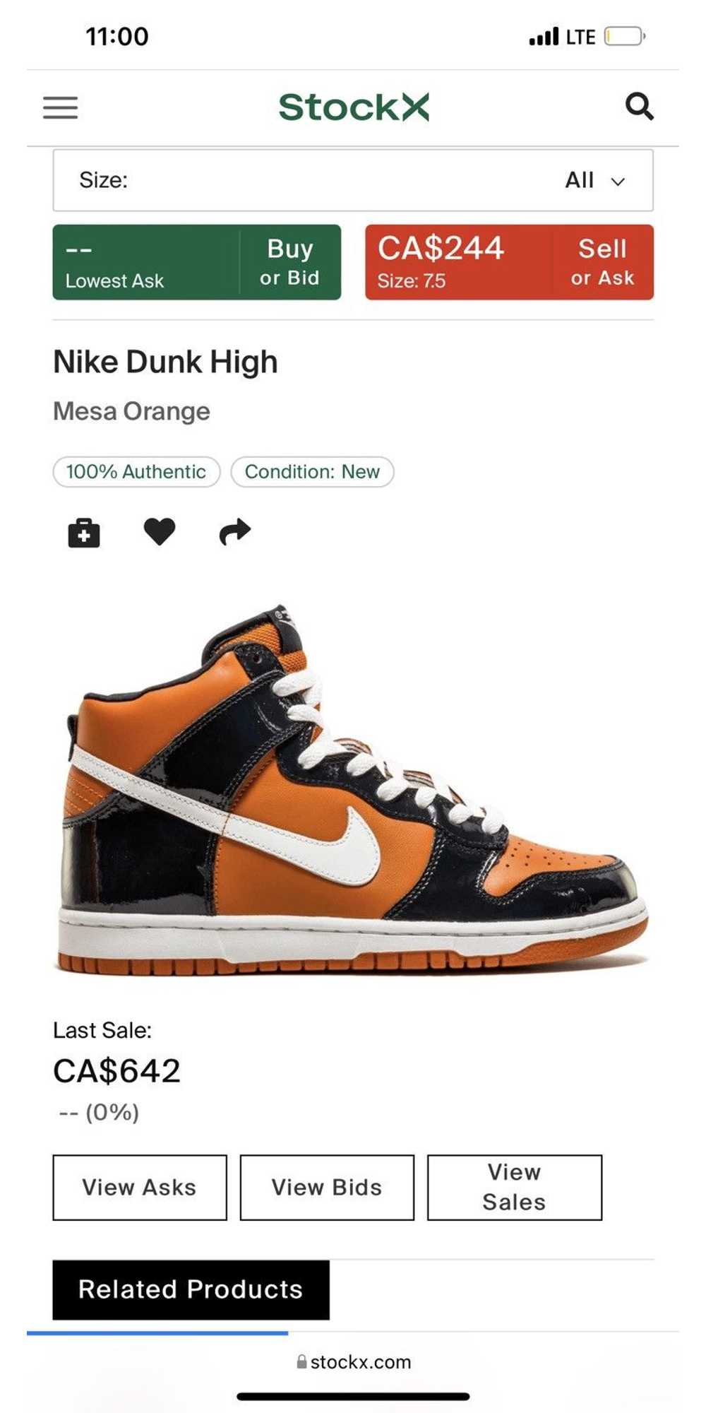 Nike VINTAGE NIKE DUNK 2003 MESA ORANGE - image 8