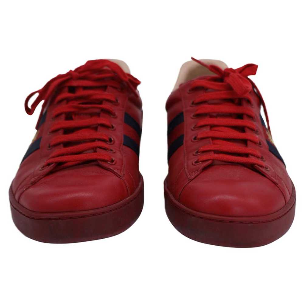 Gucci Leather low trainers - image 3