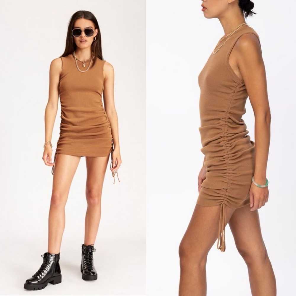 Lioness Mini Dress Camel Brown Cinched Sleeveless… - image 6