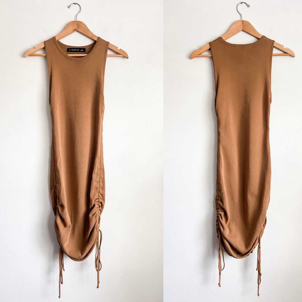 Lioness Mini Dress Camel Brown Cinched Sleeveless… - image 7